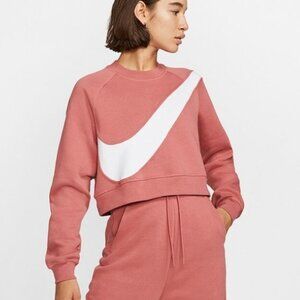 Nike Swoosh Fleece Crewneck | Salmon | XS